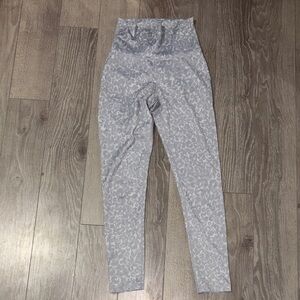Gray Leopard Print Leggings